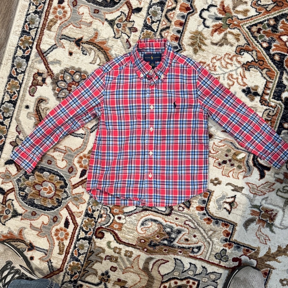Ralph Lauren Red and Blue Plaid Shirt